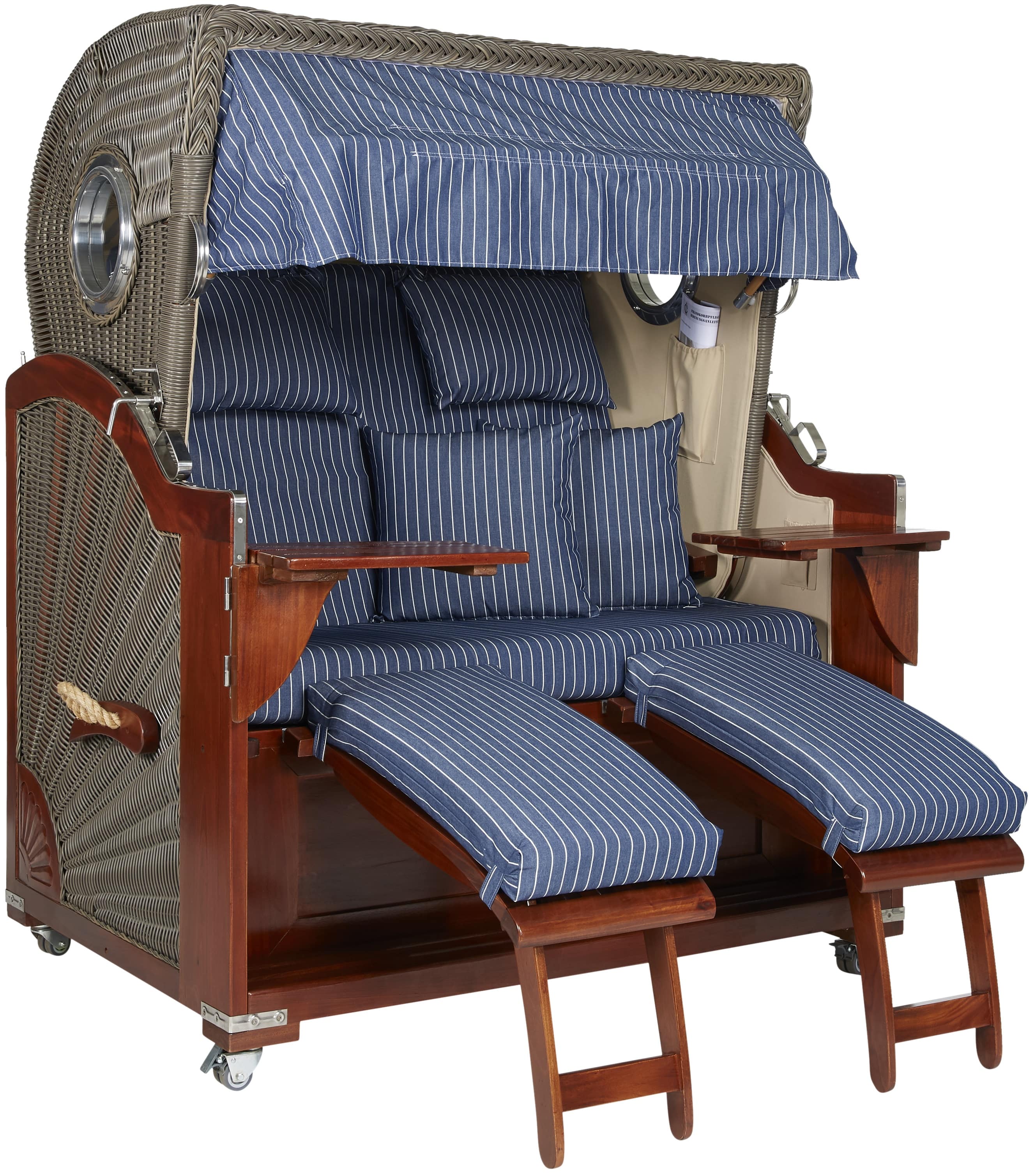 Webavita Strandkorb Romy Blau Weiß nadelstreif BK.04 V103979